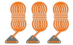 Bent Abspannleinen 3er Set Orange -Camping Abenteuer Verkauf 251461 1777525