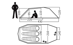 Nordisk Oppland 3 PU Trekkingzelt Für 3 Personen Dark Olive -Camping Abenteuer Verkauf 589723 4290999