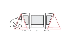 Outdoor Revolution Cayman Combo Air Vorzelt Low 180 Bis 210 Cm -Camping Abenteuer Verkauf 636903 4332455