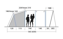 Outwell Avondale 6PA Tunnelzelt -Camping Abenteuer Verkauf 748511 5008592