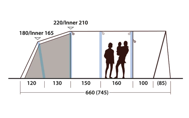 Outwell Hayward Lake 6ATC Aufblasbares Tunnelzelt 6 Personen 9 Outwell Hayward Lake 6ATC Aufblasbares Tunnelzelt 6 Personen – Bild 7