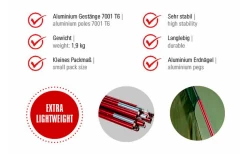 High Peak Kingfisher 2 Leichtgewichtiges Kuppelzelt 220 X 140 Cm -Camping Abenteuer Verkauf 803018 5244815