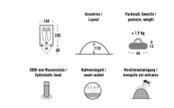 High Peak Kingfisher 2 Leichtgewichtiges Kuppelzelt 220 X 140 Cm -Camping Abenteuer Verkauf 809855 5283224