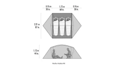 MSR Mutha Hubba NX V2 3 Personen Weiß -Camping Abenteuer Verkauf 819866 5300270
